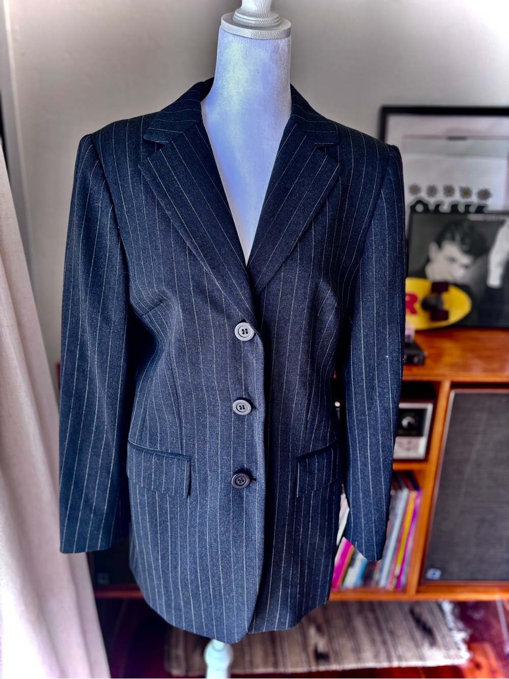 Vintage Women's Pinstripe Blazer Jacket